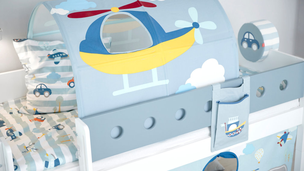 Kinderzimmer Flexa White Stoff, Vorhang, Tasche, uvm.