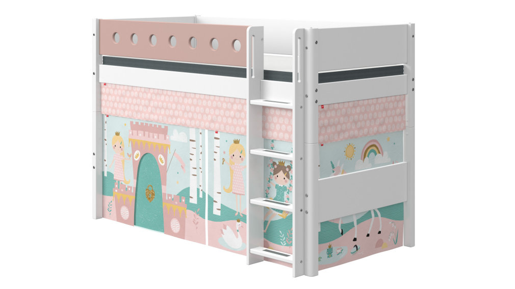 Kinderzimmer Mittelhohes Flexa White Hochbett