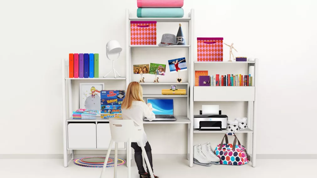 Kinderzimmer FLEXA Shelfi Regalsystem Kombinationen