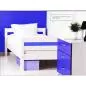 Preview: Flexa Basic Trendy Einzelbett 90x200 cm, weiß/blau