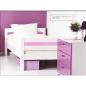 Preview: Flexa Basic Trendy Einzelbett 90x200 cm, weiß/pink