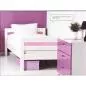 Preview: Flexa Basic Trendy Einzelbett 90x200 cm, weiß/pink