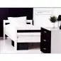 Preview: Flexa Basic Trendy Einzelbett 90x200 cm, weiß/schwarz