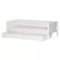 Preview: Flexa White Einzelbett 90x200 mit Ausziehbett in weiß