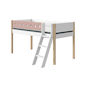 Preview: Flexa White Spielbett 90x200 Schrägleiter in Weiß/Birke/Rosa Preview: Flexa White Spielbett 90x200 Schrägleiter in Weiß/Birke/Rosa