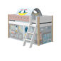 Preview: Flexa White Spielbett 90x200 Schrägleiter in Weiß/Birke/Rosa Preview: Flexa White Spielbett 90x200 Schrägleiter in Weiß/Birke/Rosa