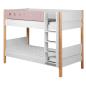 Preview: Flexa White Etagenbett 90x200 gerade Leiter weiß/birke/rosa Preview: Flexa White Etagenbett 90x200 gerade Leiter weiß/birke/rosa
