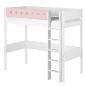 Preview: Flexa White Hochbett 90x190 gerade Leiter in weiß/weiß/rosa Preview: Flexa White Hochbett 90x190 gerade Leiter in weiß/weiß/rosa