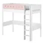 Preview: Flexa White Hochbett 90x200 gerade Leiter in weiß/rosa Preview: Flexa White Hochbett 90x200 gerade Leiter in weiß/rosa