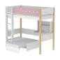 Preview: Flexa White Hochbett CASA 90x200 gerade L. weiß/birke/rosa Preview: Flexa White Hochbett CASA 90x200 gerade L. weiß/birke/rosa