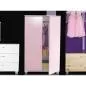 Preview: Trendy Kleiderschrank 2 Türen, weiss/pink