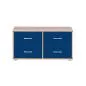 Preview: Flexa Classic Kommode mit 4 Schubladen in natur/blau/blau