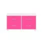 Preview: Flexa Classic Kommode mit 4 Schubladen in weiß/rosa/rosa