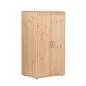 Preview: Niedriger Classic Kleiderschrank 2 Türen Kiefer/Kiefer/Weiß Preview: Niedriger Classic Kleiderschrank 2 Türen Kiefer/Kiefer/Weiß