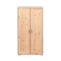 Preview: Niedriger Classic Kleiderschrank 2 Türen Kiefer/Kiefer/Weiß Preview: Niedriger Classic Kleiderschrank 2 Türen Kiefer/Kiefer/Weiß