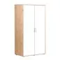Preview: Kleiderschrank 2 Türen Kiefer/Lack weiß Preview: Kleiderschrank 2 Türen Kiefer/Lack weiß