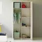 Preview: Kleiderschrank 2 Türen Kieferweiß/Nordic Blue Preview: Kleiderschrank 2 Türen Kieferweiß/Nordic Blue