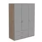 Preview: Kleiderschrank 3 Türen 2 Schübe Terra/Urban Grey Preview: Kleiderschrank 3 Türen 2 Schübe Terra/Urban Grey