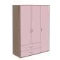 Preview: Kleiderschrank 3 Türen 2 Schübe Terra/Rosa Preview: Kleiderschrank 3 Türen 2 Schübe Terra/Rosa