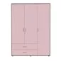 Preview: Kleiderschrank 3 Türen 2 Schübe Terra/Rosa Preview: Kleiderschrank 3 Türen 2 Schübe Terra/Rosa