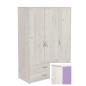 Preview: Flexa Classic Kleiderschrank 3 Türen, 2 Schubladen weiß/lila Preview: Flexa Classic Kleiderschrank 3 Türen, 2 Schubladen weiß/lila