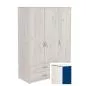 Preview: Flexa Classic Kleiderschrank 3 Türen, 2 Schubladen weiß/blau