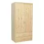 Preview: Kleiderschrank 2 Schübe 2 T. Kiefer/Kiefer/Weiß Preview: Kleiderschrank 2 Schübe 2 T. Kiefer/Kiefer/Weiß
