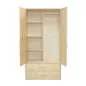 Preview: Kleiderschrank 2 Schübe 2 T. Kiefer/Lack weiß Preview: Kleiderschrank 2 Schübe 2 T. Kiefer/Lack weiß