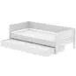 Preview: White Ausziehbett 90x190 mit Aufsteller weiß/weiß Preview: White Ausziehbett 90x190 mit Aufsteller weiß/weiß