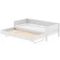 Preview: White Ausziehbett 90x190 mit Aufsteller weiß/weiß Preview: White Ausziehbett 90x190 mit Aufsteller weiß/weiß