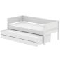 Preview: White Ausziehbett 90x190 mit 2 Schübe weiß/weiß Preview: White Ausziehbett 90x190 mit 2 Schübe weiß/weiß