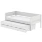 Preview: White Ausziehbett 90x190 mit 2 Schübe weiß/birke Preview: White Ausziehbett 90x190 mit 2 Schübe weiß/birke
