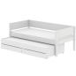 Preview: White Ausziehbett 90x200 mit 2 Schübe weiß/birke Preview: White Ausziehbett 90x200 mit 2 Schübe weiß/birke