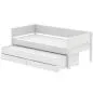 Preview: White Ausziehbett 90x200 mit 2 Schübe weiß/birke Preview: White Ausziehbett 90x200 mit 2 Schübe weiß/birke