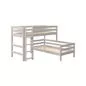 Preview: Mittelhohes Kombibett 90x200 ger. L. grau Preview: Mittelhohes Kombibett 90x200 ger. L. grau
