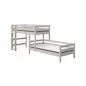 Preview: Mittelhohes Kombibett 90x200 ger. L. grau Preview: Mittelhohes Kombibett 90x200 ger. L. grau