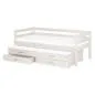 Preview: Classic Bettliege 90x200 mit 2 Schübe und Ausziehbett weiß Preview: Classic Bettliege 90x200 mit 2 Schübe und Ausziehbett weiß