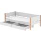 Preview: White Einzelbett 90x200 mit 2 Schübe weiß/birke Preview: White Einzelbett 90x200 mit 2 Schübe weiß/birke