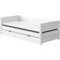 Preview: White Einzelbett 90x200 mit Gästebett weiß/weiß Preview: White Einzelbett 90x200 mit Gästebett weiß/weiß