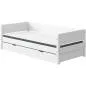 Preview: White Einzelbett 90x200 mit Gästebett weiß Preview: White Einzelbett 90x200 mit Gästebett weiß
