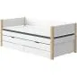 Preview: White Einzelbett 90x190 + Gästeb. + 2 Schübe weiß/birke Preview: White Einzelbett 90x190 + Gästeb. + 2 Schübe weiß/birke