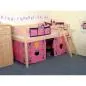 Preview: Flexa Basic Trendy Spielbett schräge L., nat/pink Prinzessin