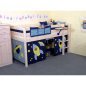 Preview: Flexa Basic Trendy Spielbett gerade L., weiß/blau Weltall Preview: Flexa Basic Trendy Spielbett gerade L., weiß/blau Weltall