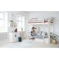 Preview: Flexa Hochbett CASA 90x200 ger. Leiter grau Preview: Flexa Hochbett CASA 90x200 ger. Leiter grau