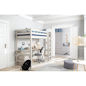 Preview: Flexa Hochbett 90x200 gerade Leiter in grau Preview: Flexa Hochbett 90x200 gerade Leiter in grau