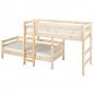 Preview: Flexa Classic Mittelhohes Kombibett 90x200 gerade L. natur Preview: Flexa Classic Mittelhohes Kombibett 90x200 gerade L. natur