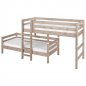 Preview: Flexa Classic Mittelhohes Kombibett 90x200 gerade L. terra Preview: Flexa Classic Mittelhohes Kombibett 90x200 gerade L. terra