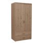 Preview: Kleiderschrank 2 Schübe 2 T. Terra/Terra/Weiß Preview: Kleiderschrank 2 Schübe 2 T. Terra/Terra/Weiß