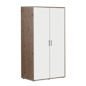 Preview: Kleiderschrank 2 Türen Terra/Lack weiß Preview: Kleiderschrank 2 Türen Terra/Lack weiß