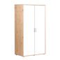 Preview: Kleiderschrank 2 Türen Kiefer/Lack weiß Preview: Kleiderschrank 2 Türen Kiefer/Lack weiß